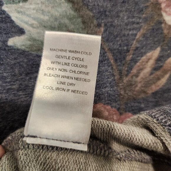 Fortune Ivy Dress Charcoal Gray Pink Floral Knee Length A-Line Beach Size Medium - Picture 4 of 7